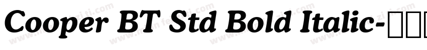 Cooper BT Std Bold Italic字体转换